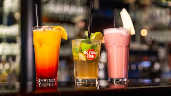 Cocktails und Getränkekarte Cafe 501